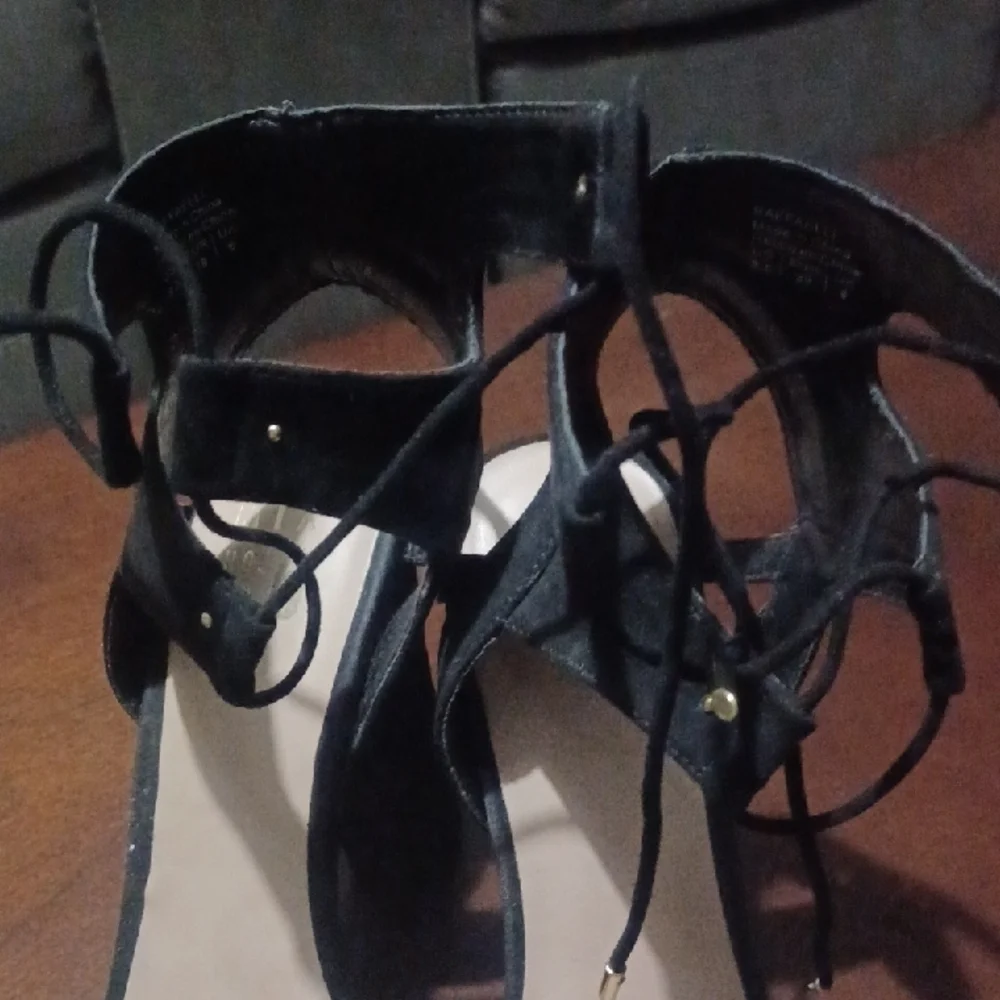 Mix No. 6 Black Strappy Heels